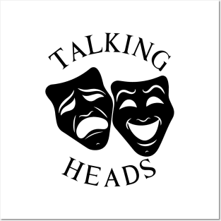 Talking Heads - Masks - Tribute Artwork- White Posters and Art